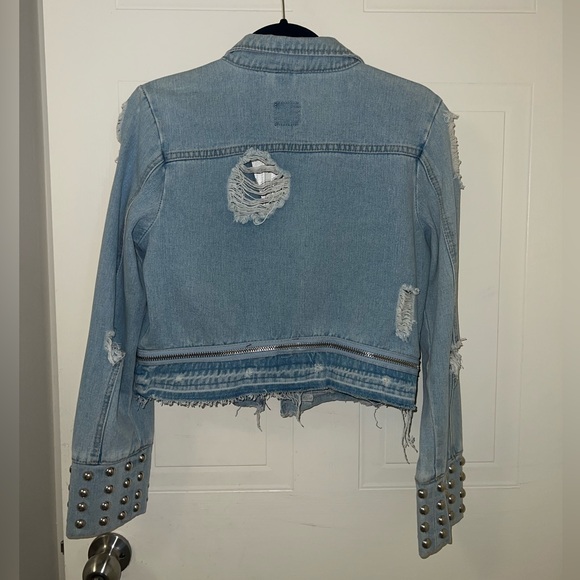 Denim moto jacket - Picture 3 of 8